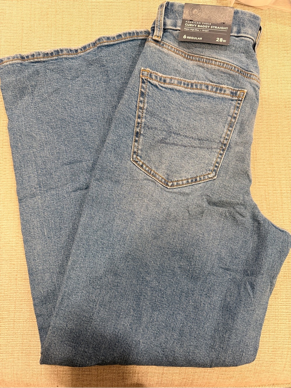 American Eagle Outfitters Medium Blue Curvy Baggy Straight Men’s Jeans